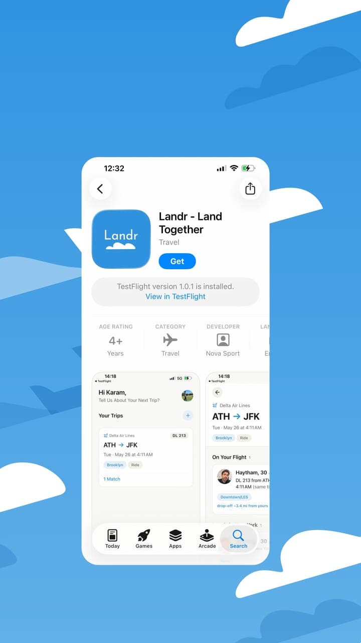 App Landr : fiche de l'app sur l'App Store